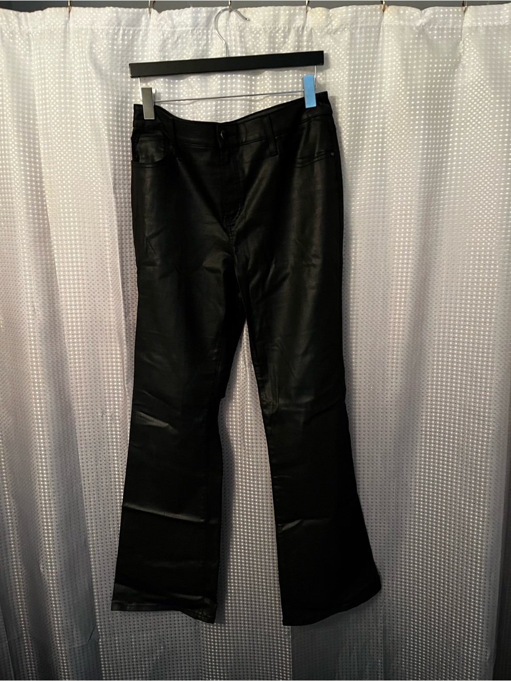 Chico's Black Coated Denim Flare Jeans
